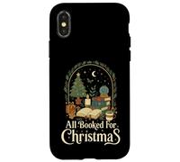 All Booked For Christmas Cozy Holiday Book Lover Graphic Carcasa para iPhone X/XS