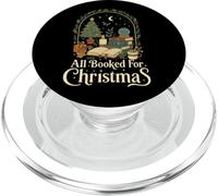 All Booked For Christmas Cozy Holiday Book Lover Graphic PopSockets PopGrip para MagSafe