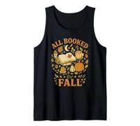 All Booked For Fall Cozy Reader Autumn Books & Pumpkin Camiseta sin Mangas