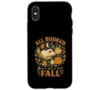 All Booked For Fall Cozy Reader Autumn Books & Pumpkin Carcasa para iPhone X/XS