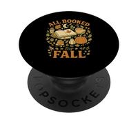 All Booked For Fall Cozy Reader Autumn Books & Pumpkin PopSockets PopGrip Adhesivo
