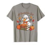 All Booked For Fall Goose Reading Autumn Camiseta