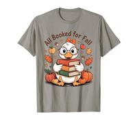 All Booked For Fall Goose Reading Autumn Camiseta