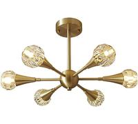 All Bronze Light Luxury Crystal Chandeliers Postmodern 1, Pendant Lighting Living Room Bedroom Porch Home Restaurant Molecular Lights, LED Chandelier
