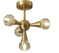 All Bronze Light Luxury Crystal Chandeliers Postmodern 1, Pendant Lighting Living Room Bedroom Porch Home Restaurant Molecular Lights, LED Chandelier