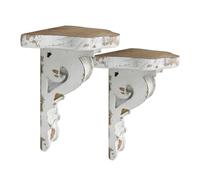 All Chic Estantes de Pared Ménsulas de Madera, Soportes Decorativos Vintage, Decoración de Granja, Soporte de Pared Blanco