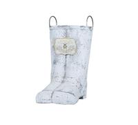 All Chic Macetero de Metal Blanco Hecho a Mano con Miel de Abeja Dulce, Maceta de Flores para jardín