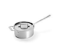 All-Clad D5 - Sartén de acero inoxidable de 5 capas, 3 cuartos de galón, horno de inducción, apto para asador, ollas y sartenes de 600 F, utensilios de cocina, color plateado