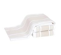 All-Clad Paños de cocina de doble propósito: Altamente absorbentes: 100% algodón, paños de cocina de 43 x 76 cm para limpiar y secar platos y cristalería, paquete de 3, color beige almendra