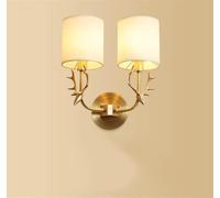 All-Copper American Bedroom Bedside European Lamp Idor Wall Lamp,Wall OnceQ(2 Heads B)