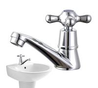 All Copper Fdy Water Faucet - grifo de lavabo de un agujero, grifo de ahorro de espacio de diseño compacto | Uso multipropósito para baños, baños, cámaras de aleación de zinc, cocinas, baños, bal