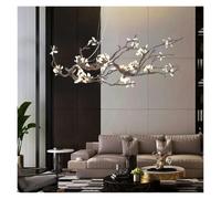 All Copper LED Creative Branch Chandelier for Living Room