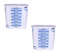 All de around24 2 unidades, Pastillero, Pastillero, caja de pastilleros semanales, dosificador 7 días semanal de pastillas