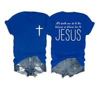 All Death Can Do to The Believer is Deliver Him to Jesus Camiseta unisex, azul real, M