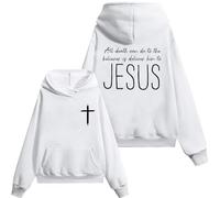 All Death Can Do To The Believer Is Deliver Him To Jesus Sudadera unisex con capucha Turning Point, blanco, L