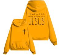 All Death Can Do To The Believer Is Deliver Him To Jesus - Sudadera unisex con capucha y punto de inflexión, color amarillo