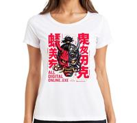 All Digital Online..EXE Cyborg Oni Japan Y2K - Camiseta para mujer, Blanco, M