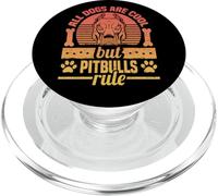 All Dogs Are Cool But Pitbulls Rule Retro Dog Dad PopSockets PopGrip para MagSafe