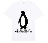 All Dressed Up and Nowhere To Go Penguin Comfort Colors Adult Heavyweight T-Shirt