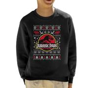 All+Every Jurassic Park Logo Christmas Knit Pattern Kid's Sweatshirt