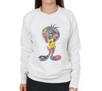 All+Every Looney Tunes Tweety Abstract Art Women's Sweatshirt