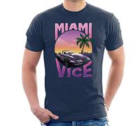 All+Every Miami Vice Car and Palm Tree Men's T-Shirt