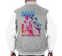All+Every Miami Vice Dont Do Anything Stupid Men's Varsity Jacket