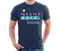 All+Every Miami Vice Logo with Sun and Palm Trees Men's T-Shirt