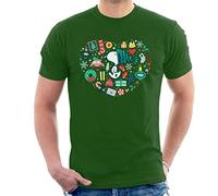 All+Every Peanuts Christmas Snoopy Xmas Love Heart Men's T-Shirt