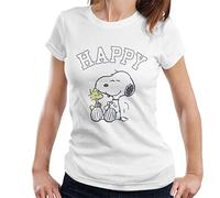 All+Every Peanuts Snoopy and Woodstock Happy Women's T-Shirt