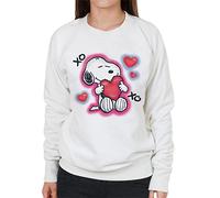 All+Every Peanuts Snoopy Hugging Love Heart XO Women's Sweatshirt