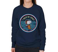 All+Every Peanuts Snoopy On The Moon I Need My Space Women's Sweatshirt