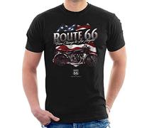 All+Every Route 66 US Flag & Motorcycle Men's T-Shirt