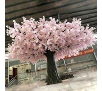 All Faux Pink Cherry Blossom Tree, Full Bloom Artificial for Indoor Landscaping & Event Centerpiece(7 * 7M)