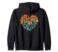 All Feelings Are Okay Bienestar Emocional Salud Mental Sudadera con Capucha