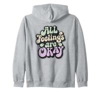 All Feelings Are Okay Bienestar Emocional Salud Mental Sudadera con Capucha