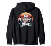All Feelings Are Okay Bienestar Emocional Salud Mental Sudadera con Capucha