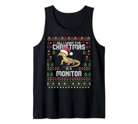 All For Christmas Savannah Monitor Lizard Suéter Feo de Navidad Camiseta sin Mangas
