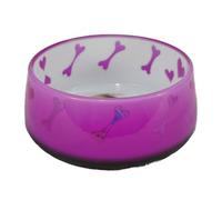 All For Paws Comedero Plástico Dog Love, M-300 ml, Color Rosa