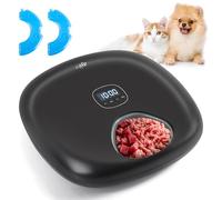 ALL FOR PAWS Dispensador Automático Inalámbrico de Comida para Gatos - para Alimento Húmedo y Seco con 2 Paquetes de Frío, Programable para 6 Comidas con Temporizador e Indicador de Batería Baja