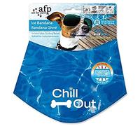 ALL FOR PAWS Envolturas refrescantes para el Cuello para Perros, Bandanas para Perros de Hielo, Bandana refrescante para Perro, Collar de Perro Azul Chill out, Collar de Perro, Collar de Gato,