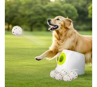 ALL FOR PAWS Lanzador Automático de Pelotas para Perros con 6PCS Pelotas EPTU de 2.5", Perros Medianos a Grandes, Juguete Interactivo de Buscar y Traer para Ejercicio Mental y Físico, Lanza Hasta 64ft