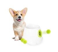 ALL FOR PAWS - Lanzador automático Interactivo de Pelotas para Perros, máquina de Lanzamiento de Pelotas de Tenis para Entrenamiento de Perros pequeños y medianos, 3 Pelotas Incluidas, versión Mini