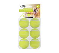 ALL FOR PAWS Pelotas de tenis interactivas para perros, juguetes seguros para mascotas para ejercicio y entrenamiento, 2.5 pulgadas de diámetro (paquete de 6)