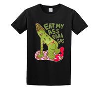 All Gender Eat My Ass Paragus T-Shirt Graphic tee Printed Top Mens Black Shirt S