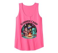 All Girls Summer Camp Alien Bigfoot Host Camping Personal Camiseta sin Mangas
