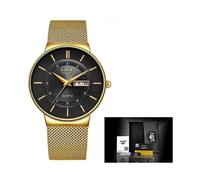 (All gold) Mens Watches LIGE Luxury Waterproof Ultra Thin Date Clock Male Steel Strap Casual Quartz Watch Men Sports Wrist Watch