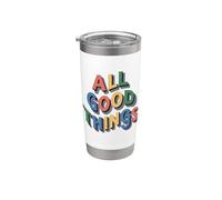 All Good Things Multicolor Vaso térmico de acero inoxidable de doble pared