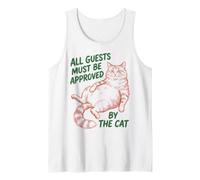 All Guests Must Be Approved by The Cat Funny Cat Owner Camiseta sin Mangas