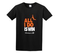 All I Do Is Win Basketball Breathe Freely T-Shirt Graphic tee Printed Top Mens Black Shirt L